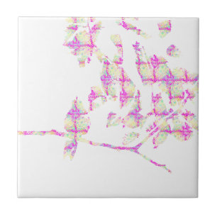 Hummingbird Abstrakt Pink Fliese
