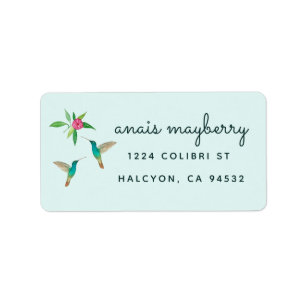 Hummingbird Address Label Adressaufkleber