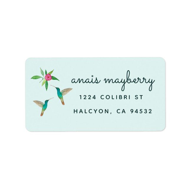 Hummingbird Address Label Adressaufkleber (Vorne)