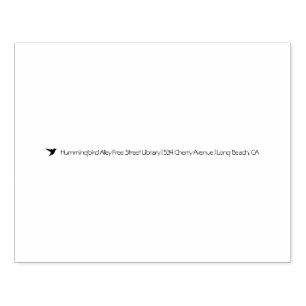 Hummingbird Alley Free Street Library Gummistempel