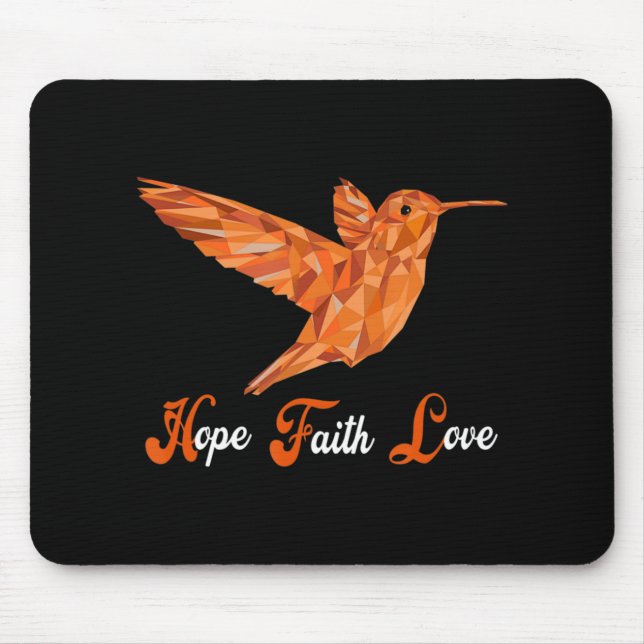 HummingBird Aml Leukämie Bewusstsein Mousepad (Vorne)