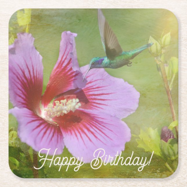 Hummingbird Ansammlung Nectar Paper Untersetzer (Vorderseite)