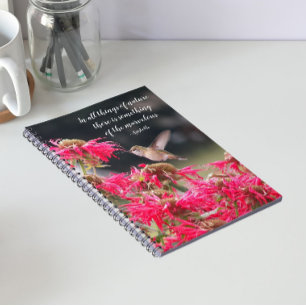 Hummingbird Aristoteles Philosophisches Zitat Notizblock