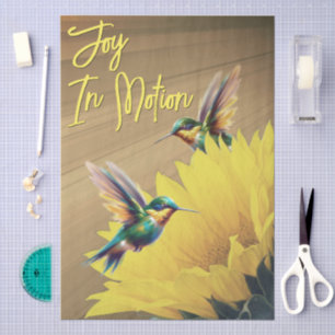 Hummingbird Art & Sunflower Fotografy Mix Seidenpapier
