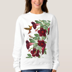 Hummingbird auf dem Roten Mandevillea Sweatshirt