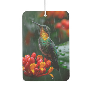 Hummingbird auf heller Blume Autolufterfrischer