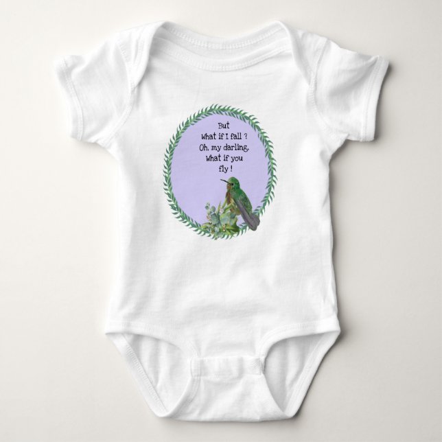 Hummingbird Baby Bodysuit Strampler (Vorderseite)