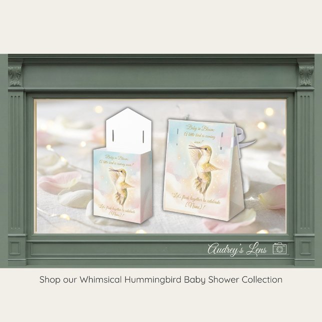 Hummingbird Baby Shower Favor Box | Nature Theme Geschenkschachtel (Von Creator hochgeladen)