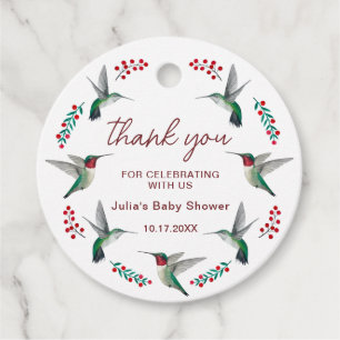 Hummingbird Baby Shower Fevor Tags Geschenkanhänger