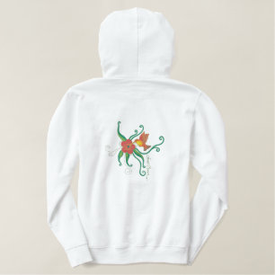 Hummingbird Besuch Bestickter Hoodie