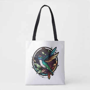 Hummingbird Bird Animal Portrait Gestaltete Glasku Tasche