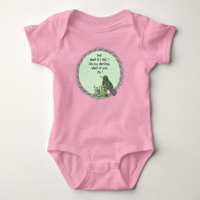 Hummingbird Bird Baby Bodysuit Strampler (Vorderseite)