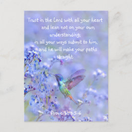 Hummingbird Bird Blue Garden Blume BibleScripting Postkarte
