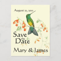 Hummingbird Bird Blume Floral Save the Date