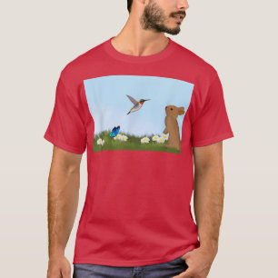 Hummingbird Bird Bunny Spring Birdwatcher Tier B T-Shirt