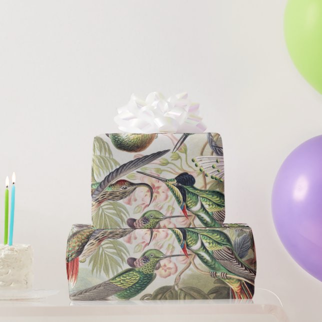 Hummingbird Bird Wildlife Classic Painting Geschenkpapier (Partygeschenke)