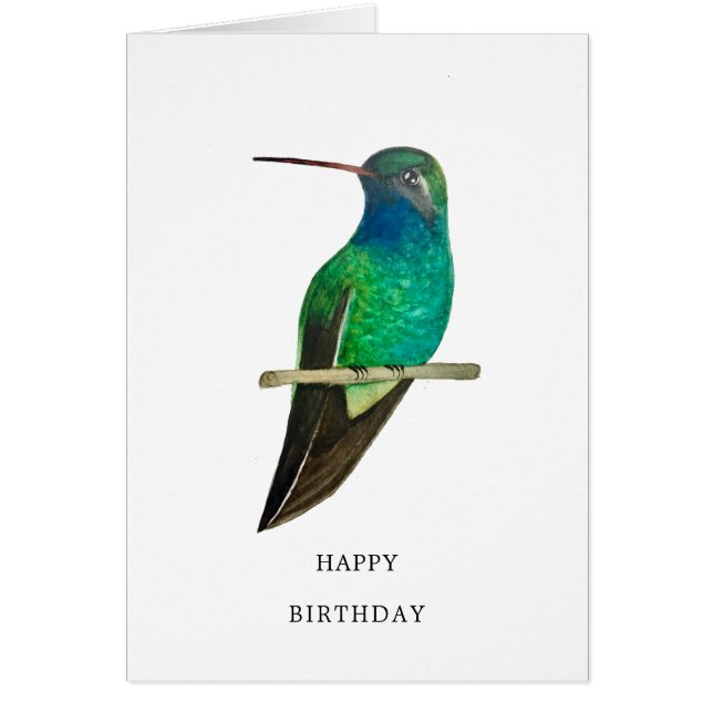 Hummingbird Birthday Card (Vorne)