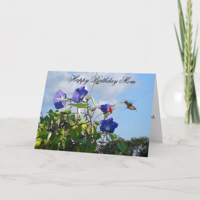 Hummingbird Birthday Card Karte (Vorderseite)