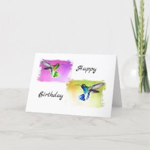 Hummingbird Birthday Card Karte