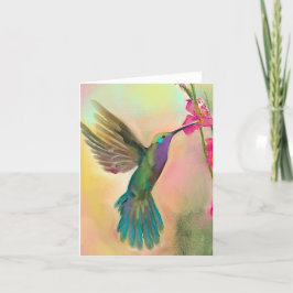 Hummingbird BLANK Grußkarte Dankeskarte