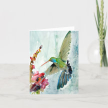 Hummingbird BLANK Grußkarte