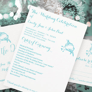 Hummingbird Blaue Kuss-Hochzeit Programm