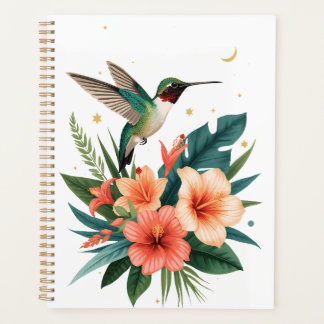 Hummingbird Bloom Tropical Planner Planer