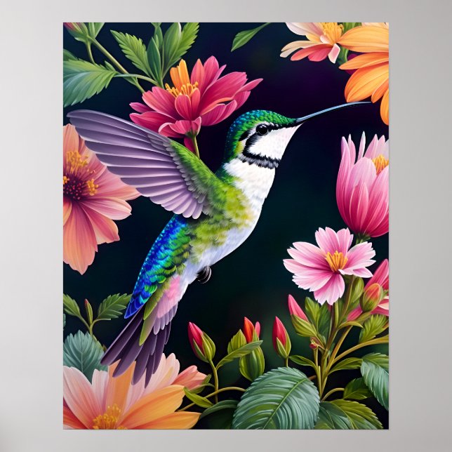 Hummingbird Blume Poster (Vorne)