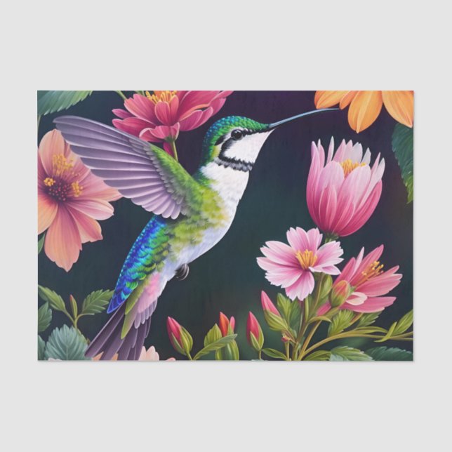 Hummingbird Blume Seidenpapier (Vorderseite)