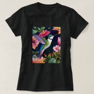 Hummingbird Blume T-Shirt