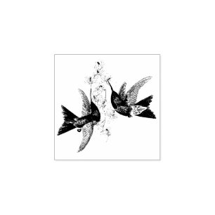 Hummingbird Blume Tierholz Briefmarke Gummistempel