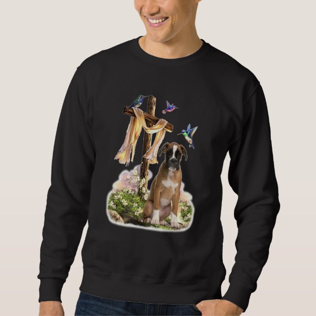 Hummingbird Brown Boxer Sweatshirt (Vorderseite)