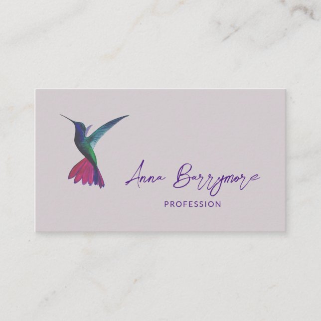 Hummingbird Business Card Visitenkarte (Vorderseite)