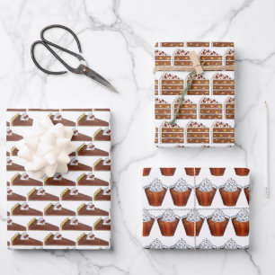 Hummingbird Cake Pecan Pie Butterscotch Pudding Geschenkpapier Set