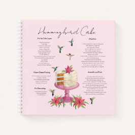 Hummingbird Cake Recipe Notebook Notizbuch