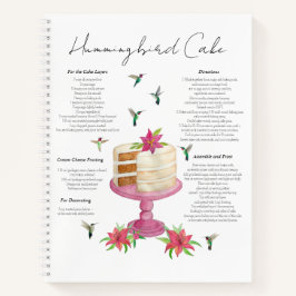 Hummingbird Cake Recipe Notebook Notizbuch