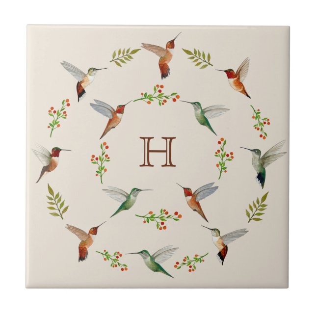 Hummingbird Ceramic Tile Fliese (Vorderseite)