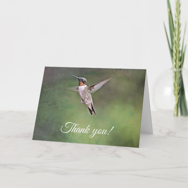 Hummingbird Christlich Dankeschön Karte (Vorderseite)