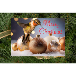 Hummingbird Christmas Card Karte