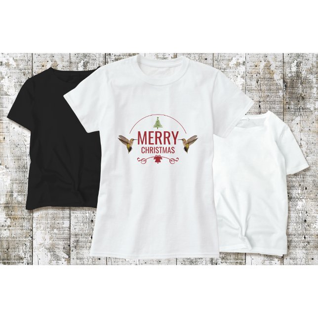 Hummingbird Christmas T - Shirt White (Von Creator hochgeladen)