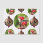 Hummingbird Christmas Tissue Paper Seidenpapier<br><div class="desc">Hummingbird Weihnachtszettel mit Ruby-Throated Hummingbirds. Erstellt mit Foto von Audrey Wenzler von Audreys Kreationen und AI erstellt Ornament. Wenn Sie Kolibris Liebe haben,  werden Sie sicher dieses Gewebepapier Liebe geben. Das ist eine Art.</div>