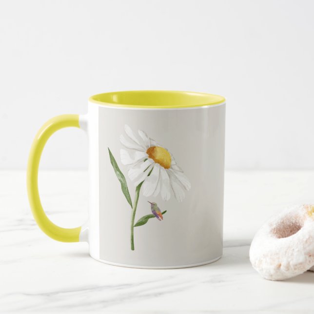 Hummingbird & Daisy Tasse (Mit Donut)