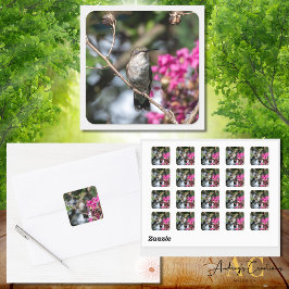 Hummingbird Design #8354 Quadratischer Aufkleber