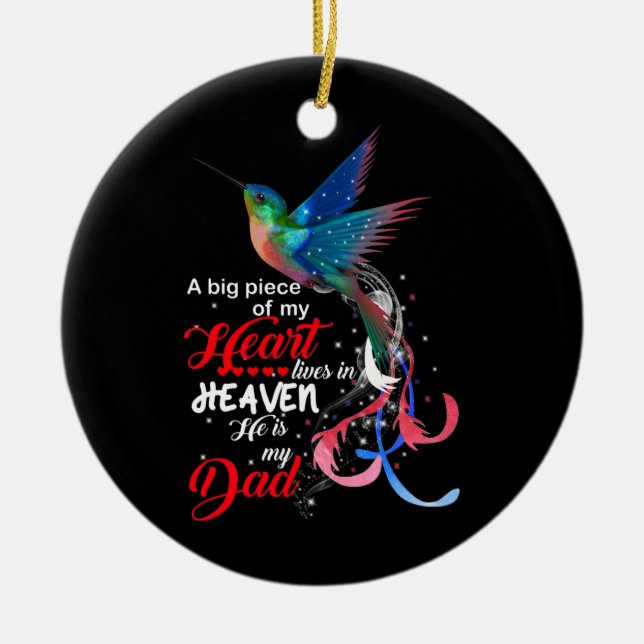 Hummingbird Ein großes Stück meines Herzens lebt i Keramik Ornament (Vorne)