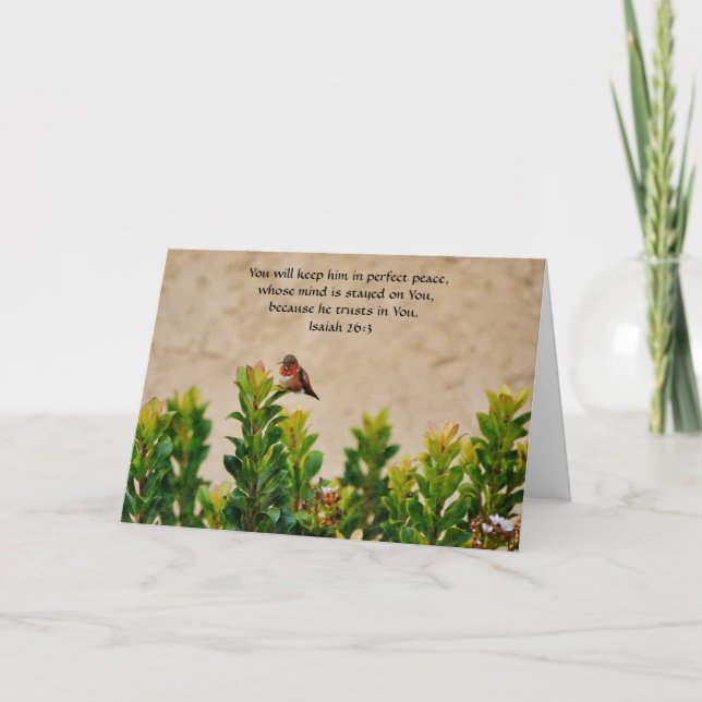 Hummingbird Enmutigship Faith Card Karte (Vorderseite)
