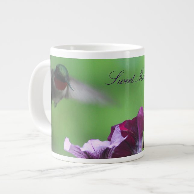 Hummingbird Floral Designer Jumbo-Tasse (Vorderseite Links)