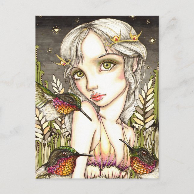 Hummingbird Flutter Postkarte (Vorderseite)