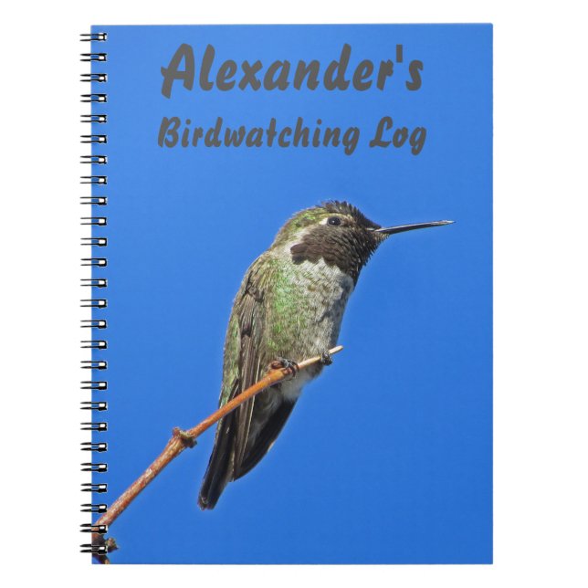 Hummingbird Foto Aviver Vogelbeobachter Vogelbeoba Notizblock (Vorderseite)