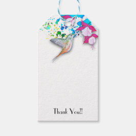 Hummingbird & Fuchsia Gastgeschenk Hochzeit - Gesc Geschenkanhänger