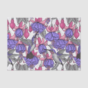 Hummingbird garden in melrose and pink seidenpapier